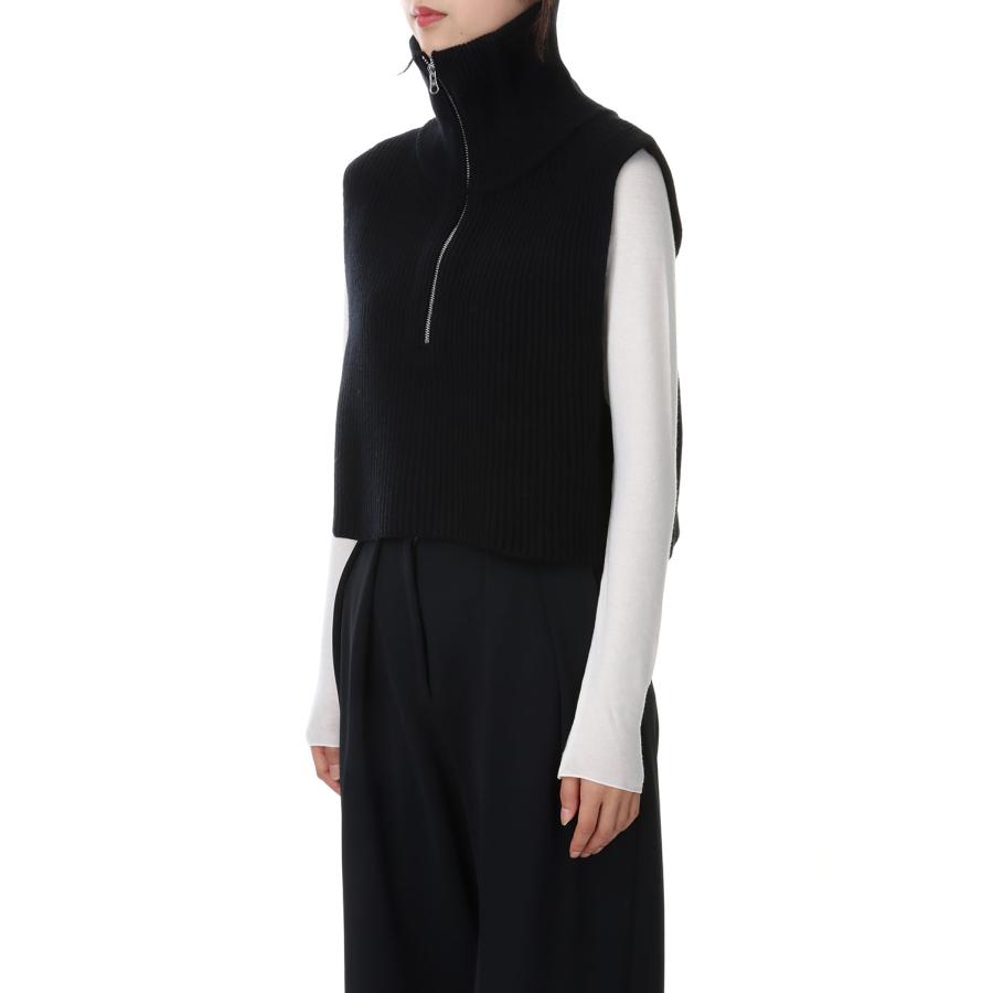 【SALE】TODAYFUL トゥデイフル Halfzip Knit Vest -BLACK (12320509) | TODAYFUL | 01