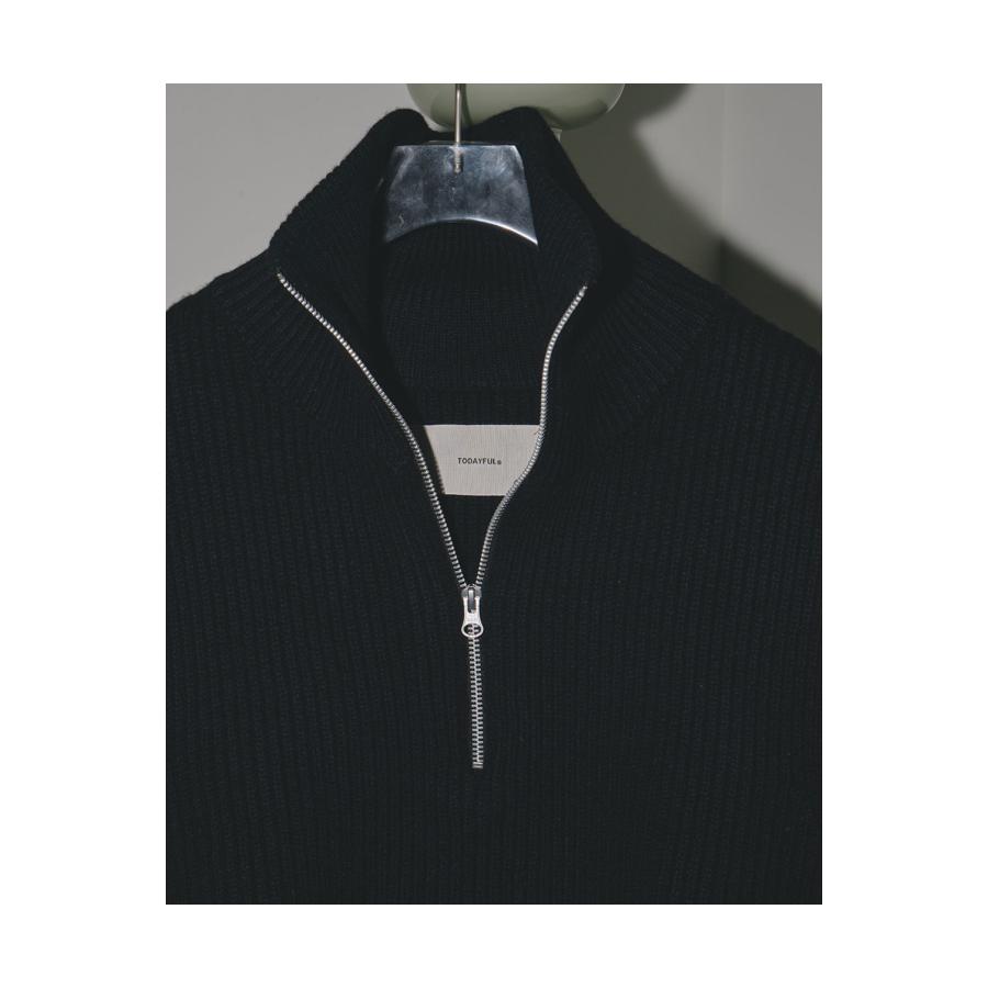 【SALE】TODAYFUL トゥデイフル Halfzip Knit Vest -BLACK (12320509) | TODAYFUL | 07