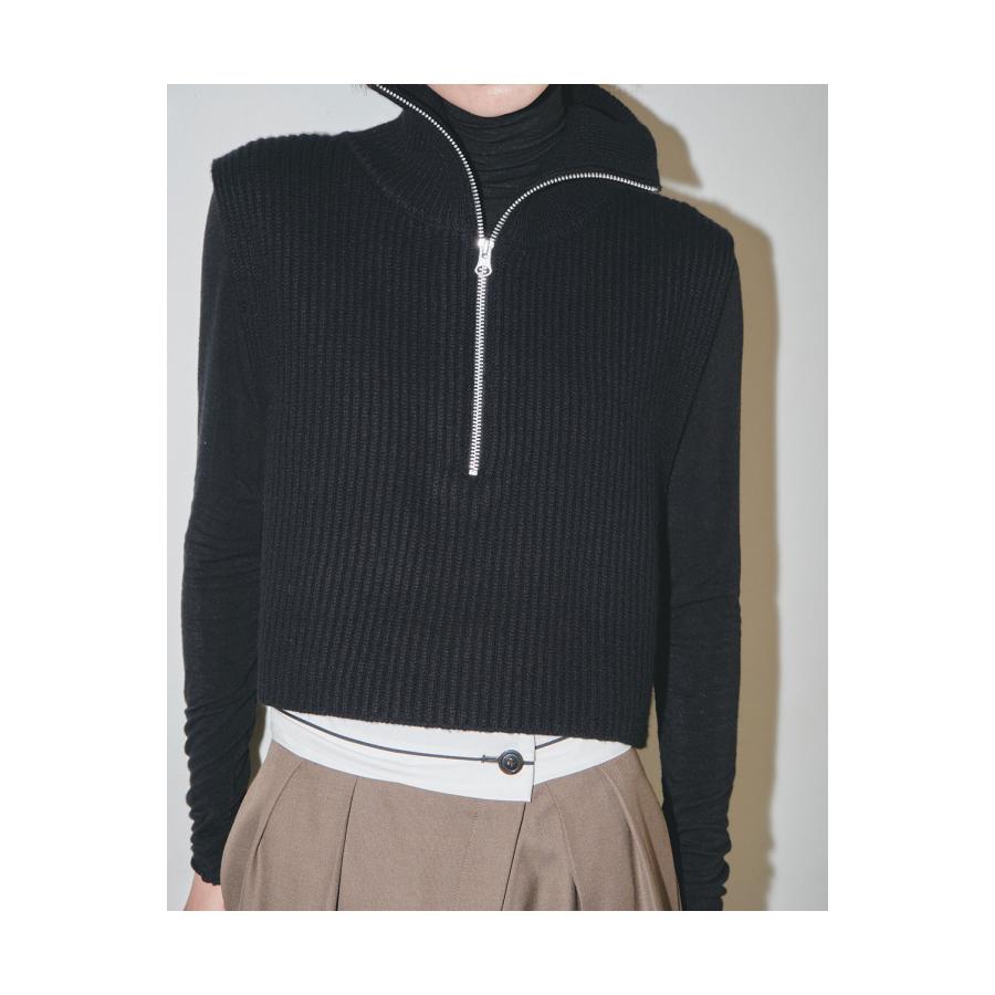 【SALE】TODAYFUL トゥデイフル Halfzip Knit Vest -BLACK (12320509) | TODAYFUL | 09