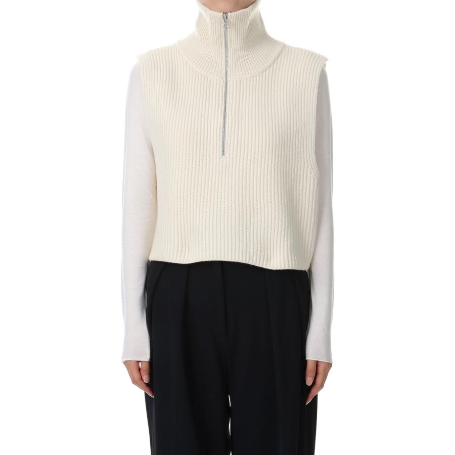 【SALE】TODAYFUL トゥデイフル Halfzip Knit Vest -ECRU (12320509) | TODAYFUL