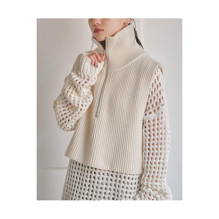 【SALE】TODAYFUL トゥデイフル Halfzip Knit Vest -ECRU (12320509) | TODAYFUL | 11
