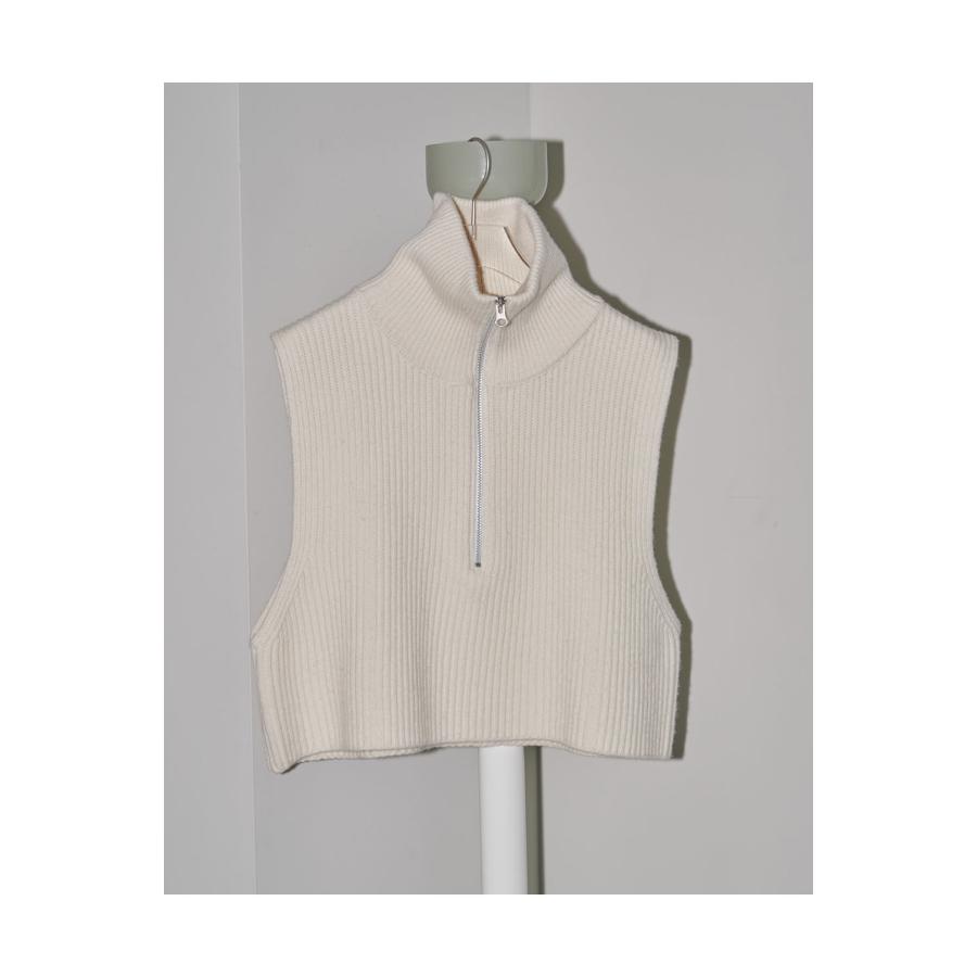 TODAYFUL 【SALE】TODAYFUL トゥデイフル Halfzip Knit Vest -ECRU