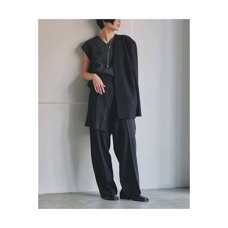 TODAYFUL トゥデイフル Mottle Yarn Knit Vest -CHARCOAL GRAY (12320516)