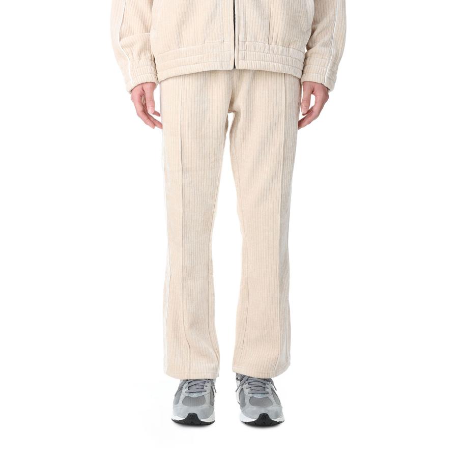 【P5倍】Corduroy Velor Track Flare Pants -IVORY (LEP225) LEGENDA(レジェンダ) | LEGENDA