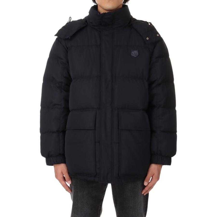 【正規品.新品未使用】MAISON KITSUNÉ ブラック ダウンジャケット MAISON KITSUNE（メゾン キツネ） 【P5倍】HOODED PUFFER IN NYLON