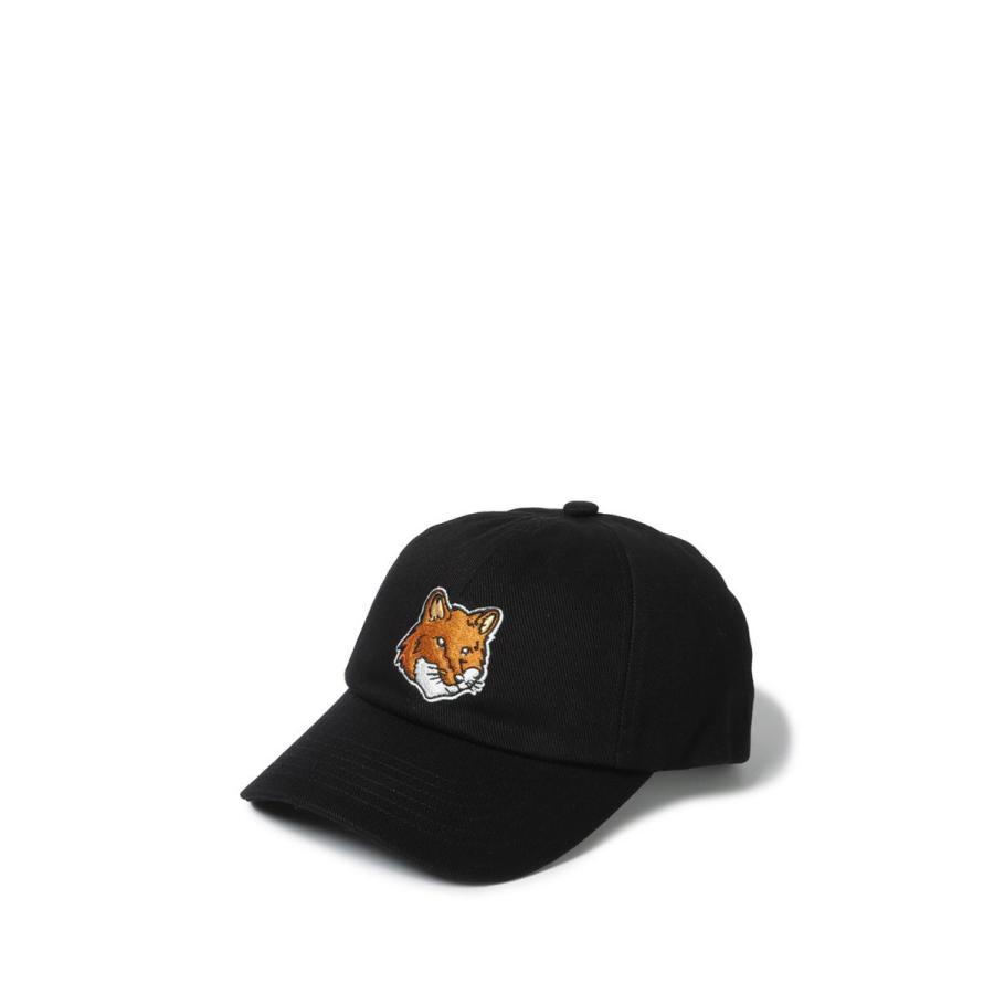 【SALE】LARGE FOX HEAD EMBROIDERY 6P CAP -BLACK(LM06103WW0087) Maison Kitsune -Women-(メゾンキツネ) | 
