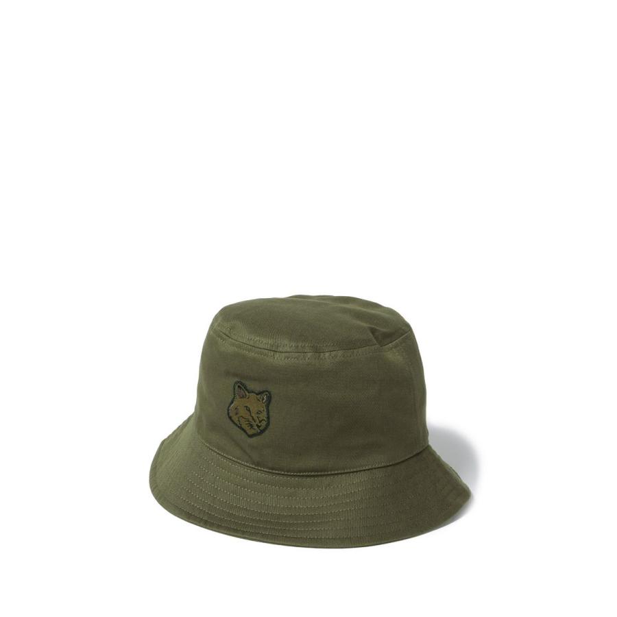 【P5倍 / SALE】FOX HEAD PATCH BUCKET HAT -KHAKI(LM06113WW0088) Maison Kitsune -Women-(メゾンキツネ) | 