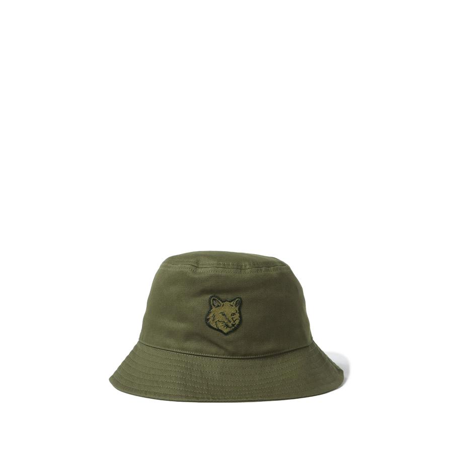 【P5倍 / SALE】FOX HEAD PATCH BUCKET HAT -KHAKI(LM06113WW0088) Maison Kitsune -Women-(メゾンキツネ) |  | 01