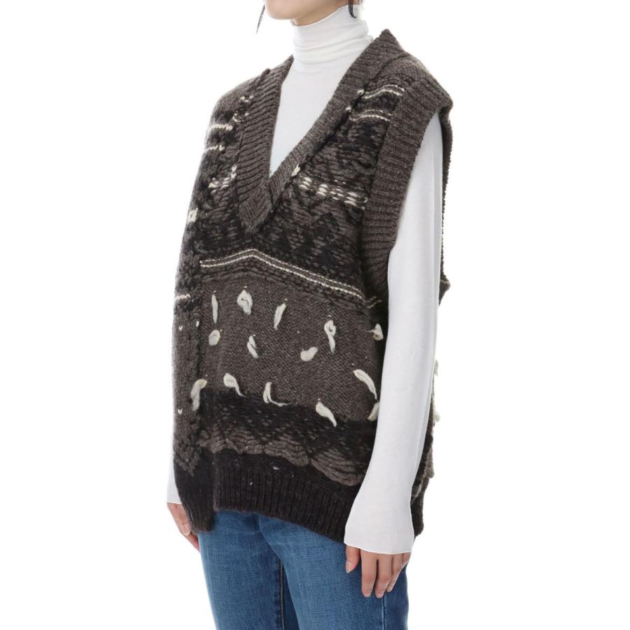 【P5倍 / SALE】3G OVERSIZED CANADIAN SWEATER VEST -BROWN(23WKN-#917S) Jane Smith(ジェーンスミス) |  | 01