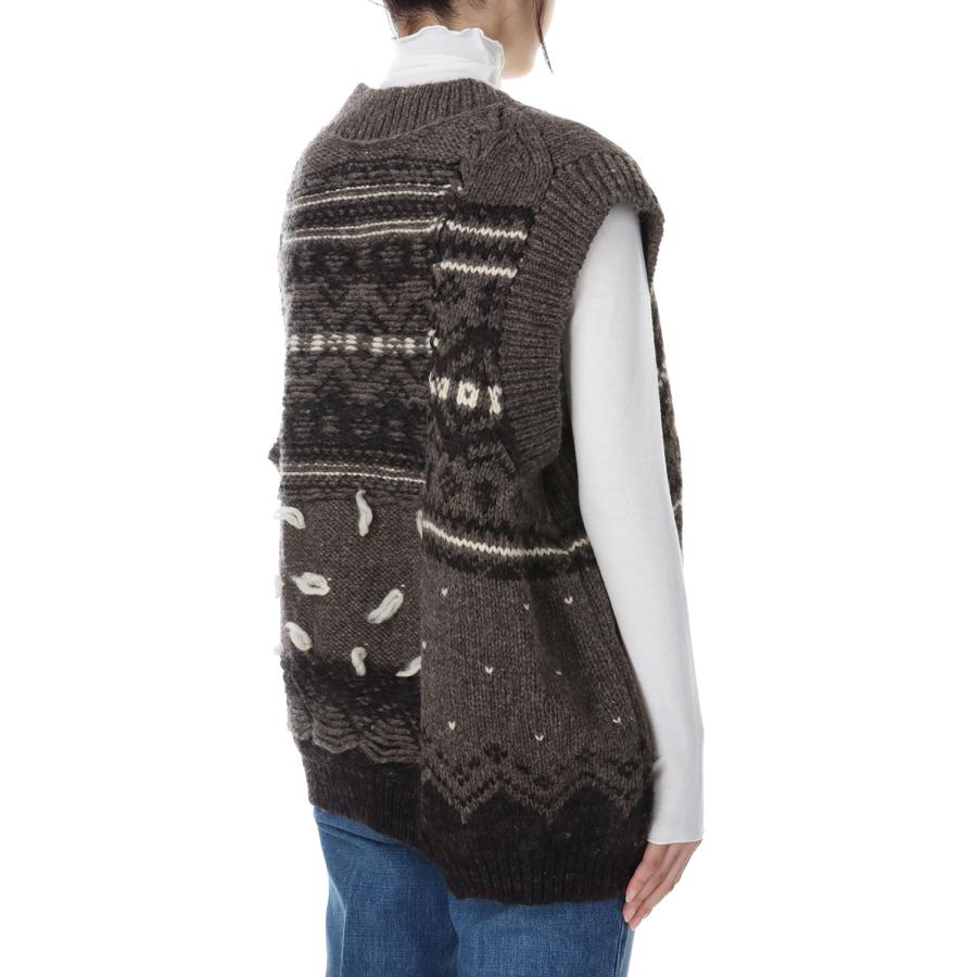 【P5倍 / SALE】3G OVERSIZED CANADIAN SWEATER VEST -BROWN(23WKN-#917S) Jane Smith(ジェーンスミス) |  | 02