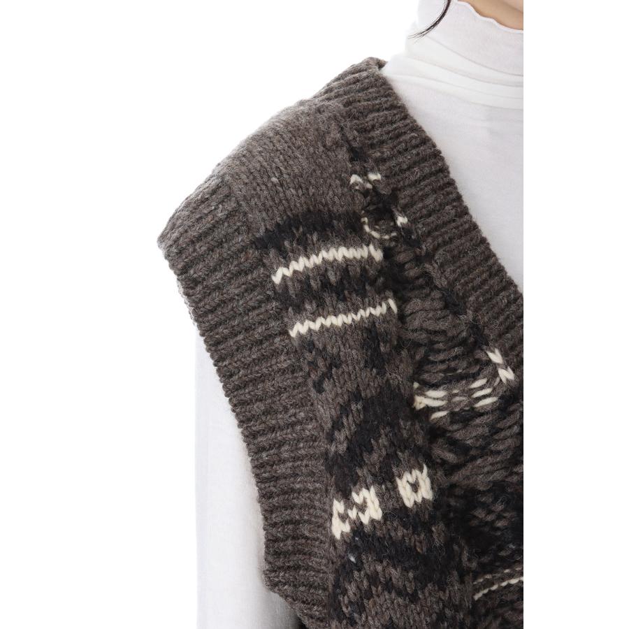 【P5倍 / SALE】3G OVERSIZED CANADIAN SWEATER VEST -BROWN(23WKN-#917S) Jane Smith(ジェーンスミス) |  | 03