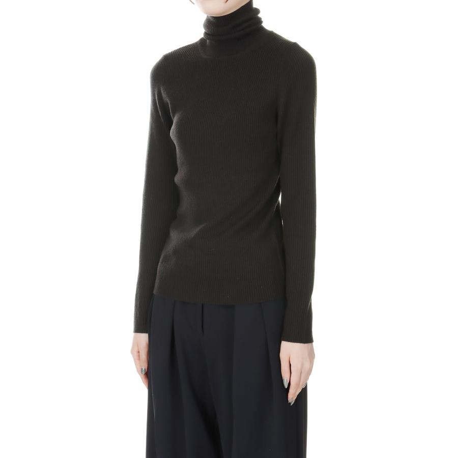 【P5倍 / SALE】14G rib Merino Wool Turtleneck -BROWN(SL2W-009) SLOANE(スローン) | SLOANE | 01