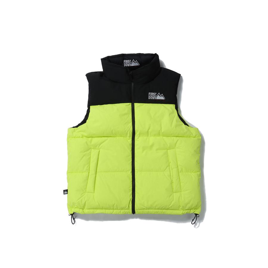 【P5倍 / SALE】BUBBLE DOWN VEST MICROFT? -YELLOW(F542002) [BP] First Down -Men-(ファースト・ダウン)First Down | FIRST DOWN | 09