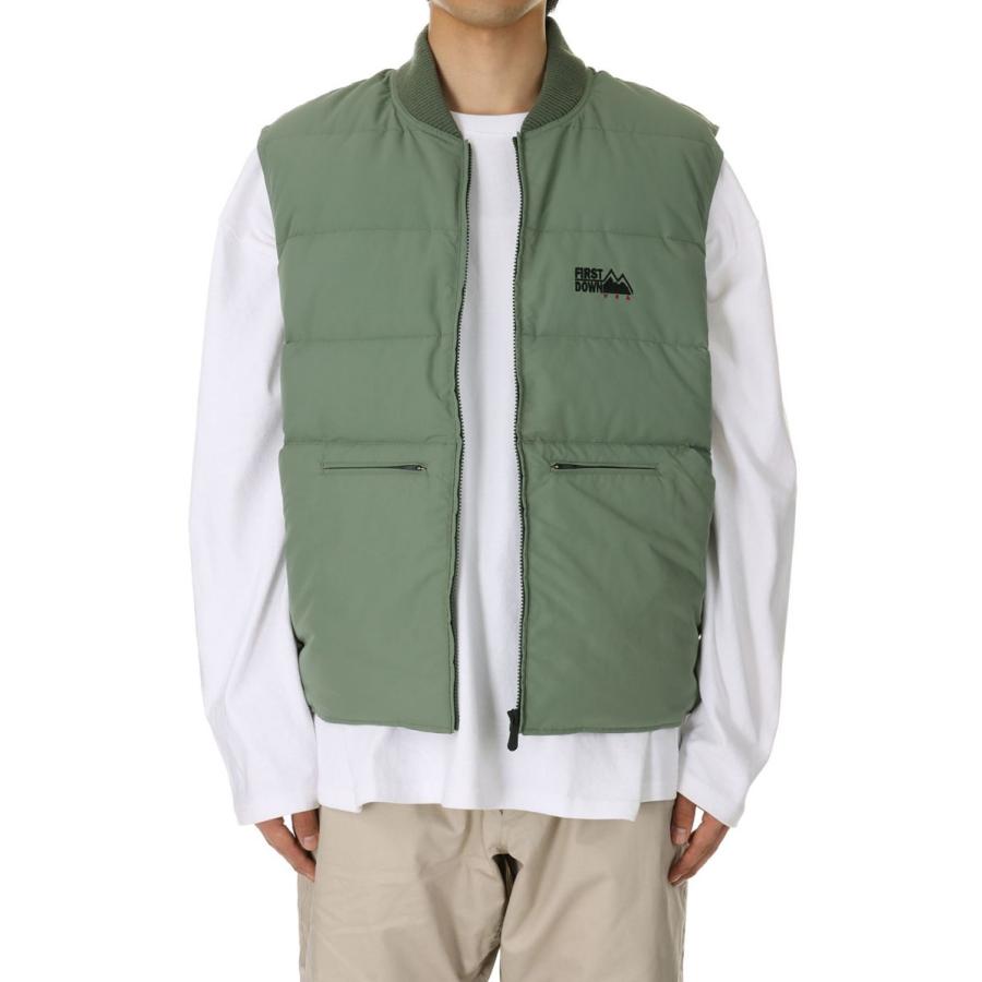 【P5倍】RIB DOWN VEST DICROS? MAURI -KHAKI(F542007) [BP] First Down -Men-(ファースト・ダウン)First Down | FIRST DOWN | 03