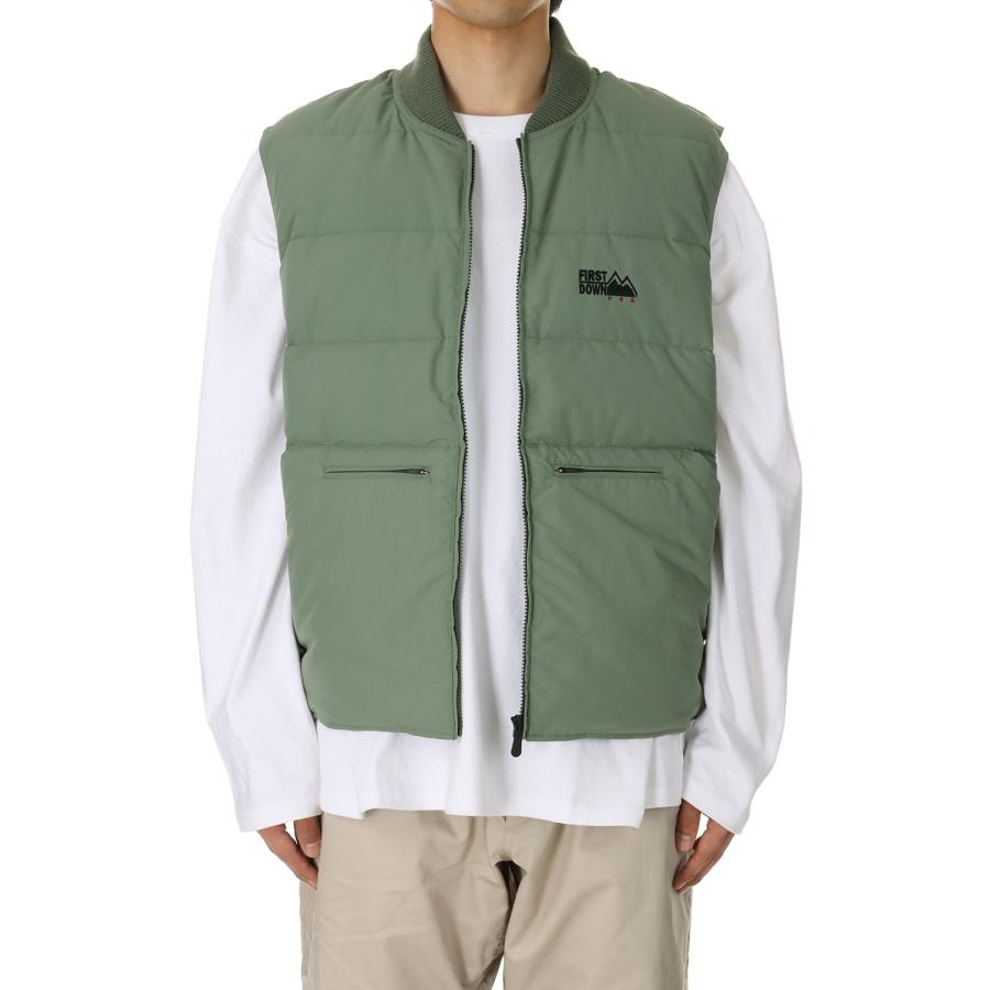 【P5倍 / SALE】RIB DOWN VEST DICROS? MAURI -KHAKI(F542007) [BP] First Down -Men-(ファースト・ダウン)First Down | FIRST DOWN | 03