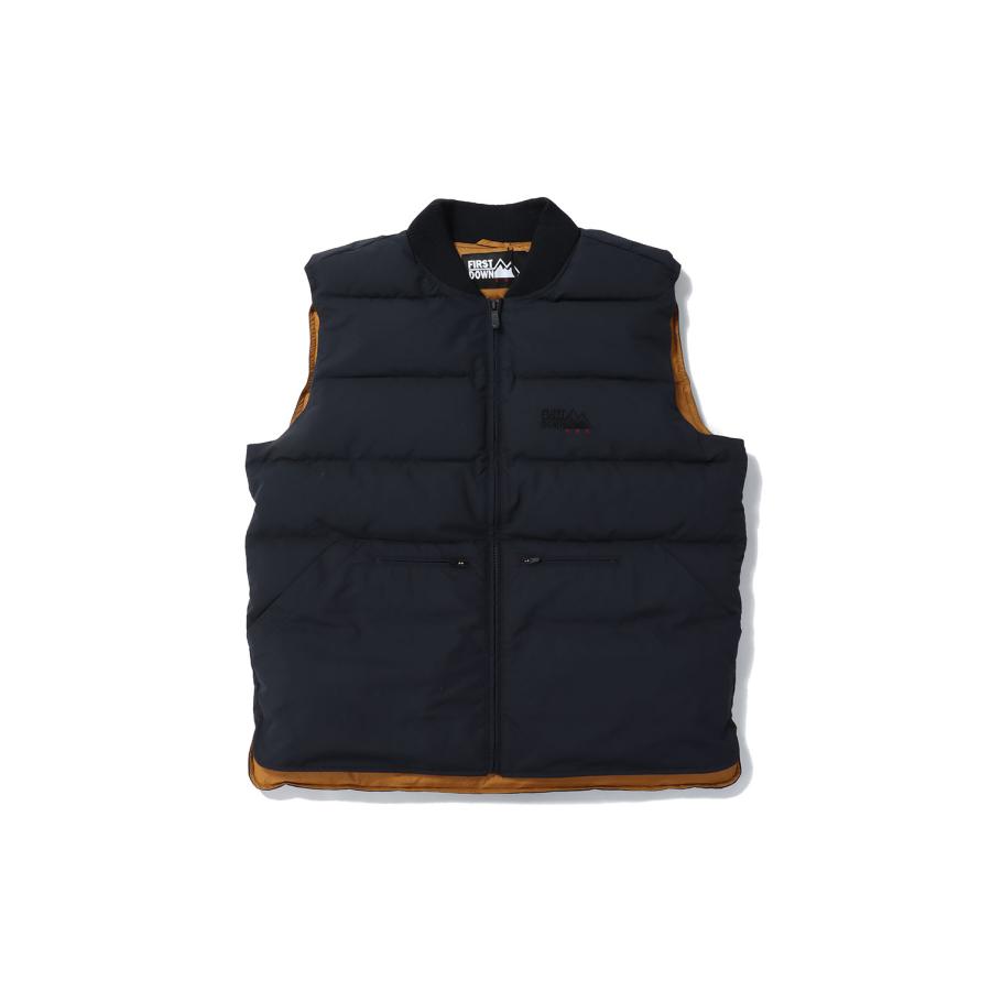 【P5倍 / SALE】RIB DOWN VEST DICROS? MAURI -NAVY(F542007) [BP] First Down -Men-(ファースト・ダウン)First Down | FIRST DOWN | 07