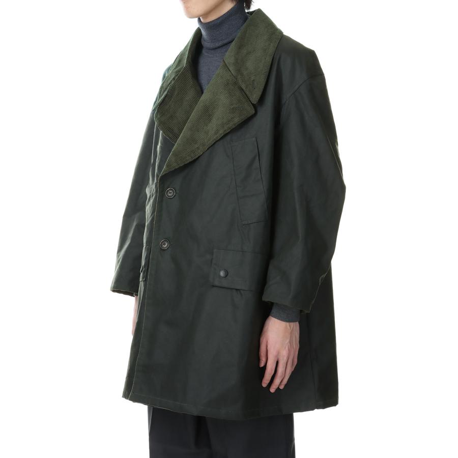【P5倍 / SALE】DOUBLE BREASTED HALF COAT - SAGE (A3038FJM101) JOHN PARTRIDGE(ジョン パートリッジ) |  | 01