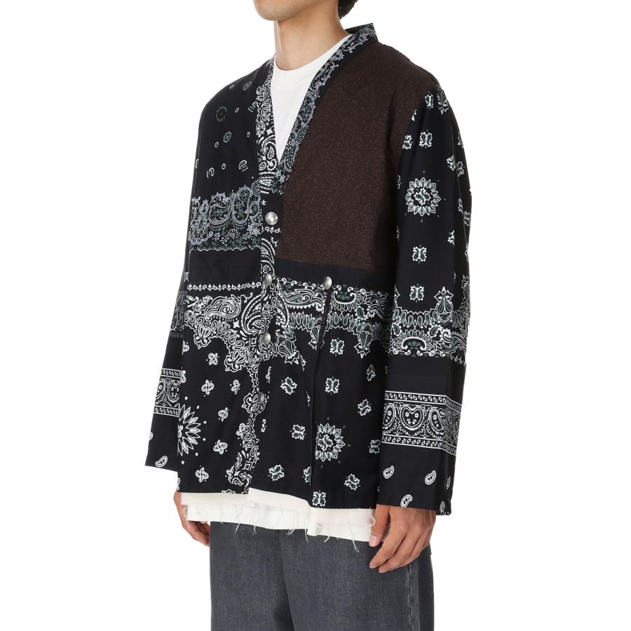 【P5倍 / SALE】BANDANA PATCHWORK CONCHO JACKET(COTDPT-332)-BLACK- Children of the discordance(チルドレンオブザディスコーダンス) | Children of the discordance | 01