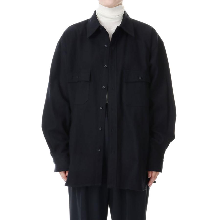 【P5倍 / SALE】SHIRTS JACKET -BLACK(23AMSBL03) Shinzone(シンゾーン) | Shinzone