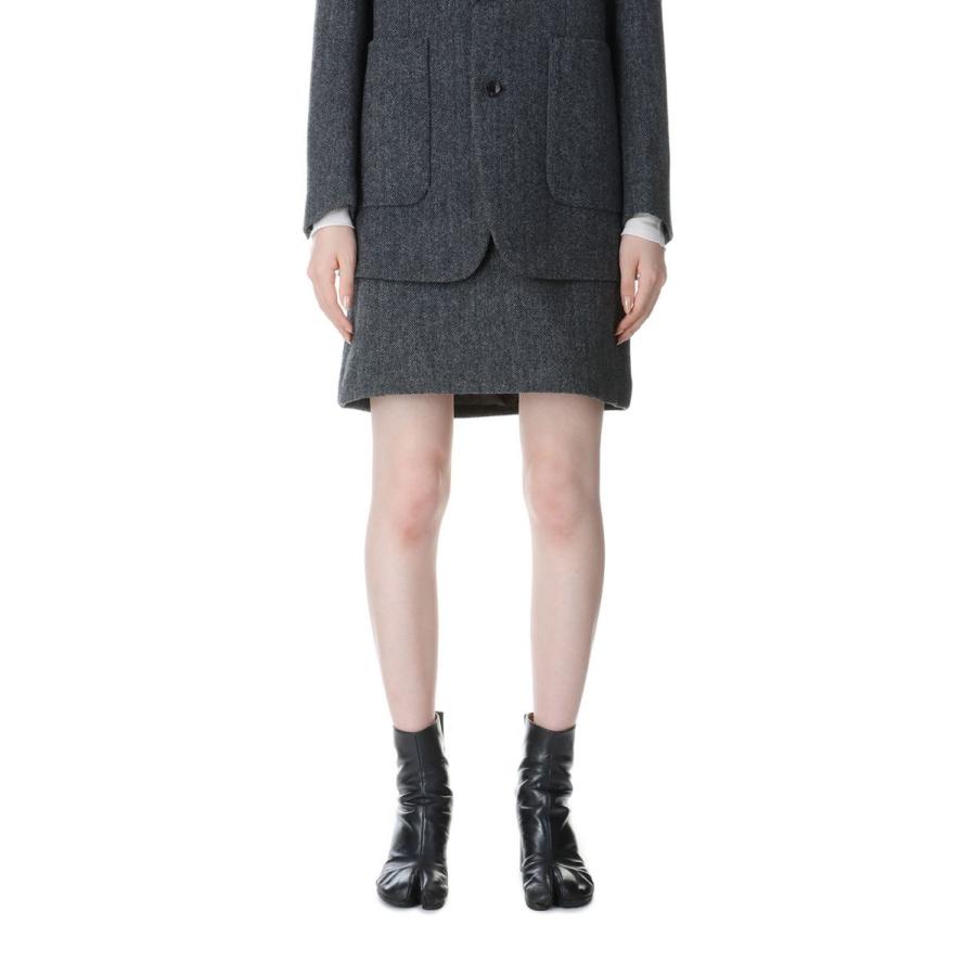 【SALE】HERRINGBONE MINI SK -CHARCOAL GRAY(23AMSSK02) Shinzone(シンゾーン) | Shinzone