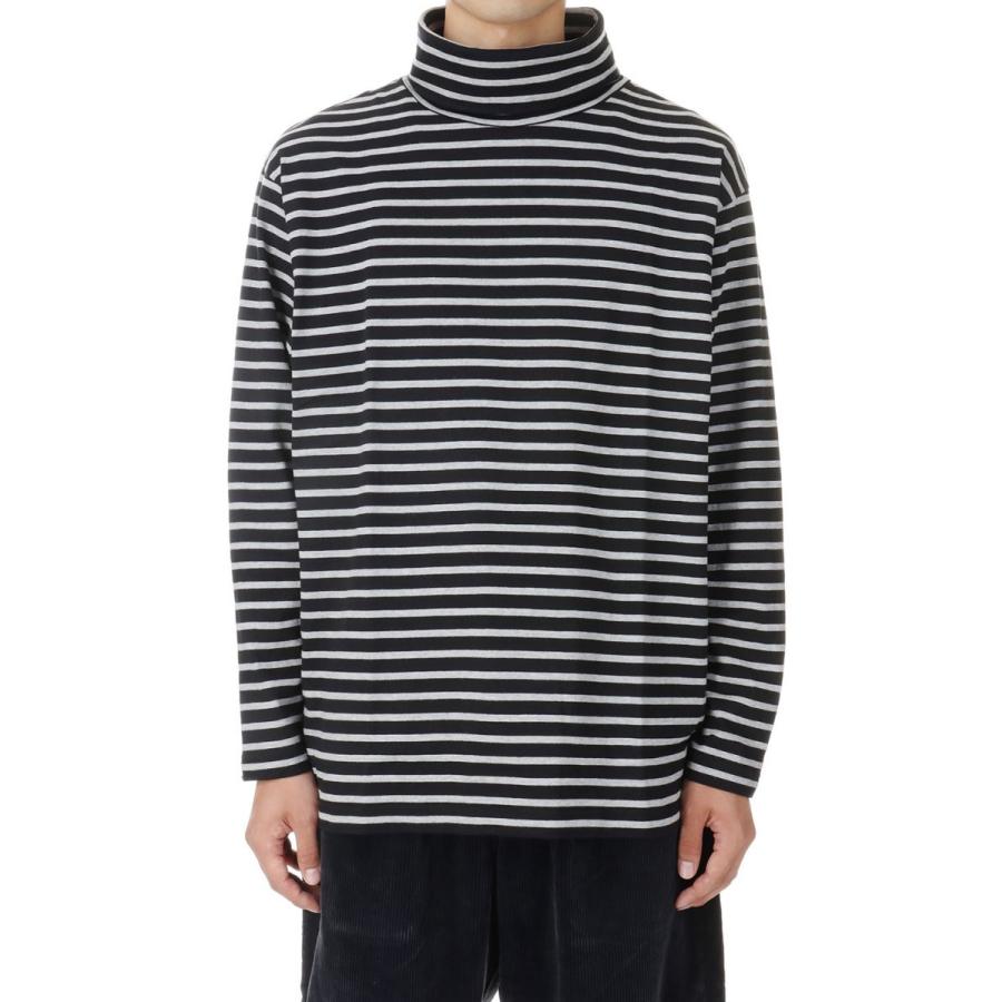 BEATNIK BORDER TURTLENECK / BLACK (PC-006-2480) Porter Classic(ポータークラシック) | PORTER CLASSIC
