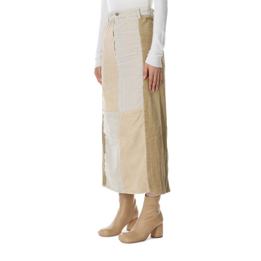 【P5倍 / SALE】circa make cross cutback corduroy wide skirt 26/90size - BROWN GROUP(cc23aw-39) 77circa -Women-(ナナナナサーカ) | 77circa | 01