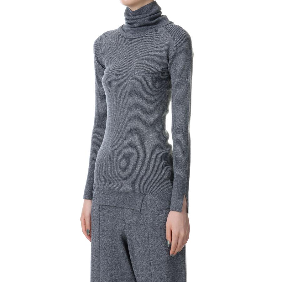 【P5倍 / SALE】Lame Turtleneck Rib PO-SILVER(23AW-7-N) Jun Mikami(ジュンミカミ) | JUN MIKAMI | 01