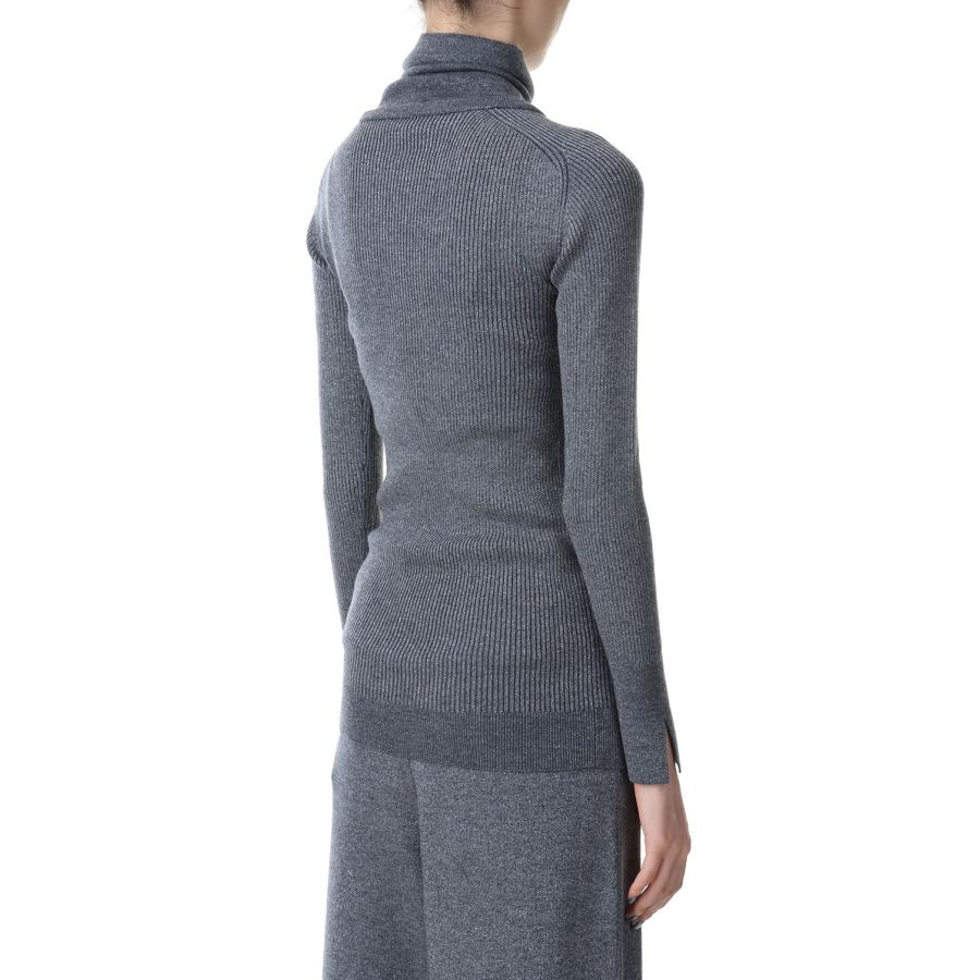 【P5倍 / SALE】Lame Turtleneck Rib PO-SILVER(23AW-7-N) Jun Mikami(ジュンミカミ) | JUN MIKAMI | 02