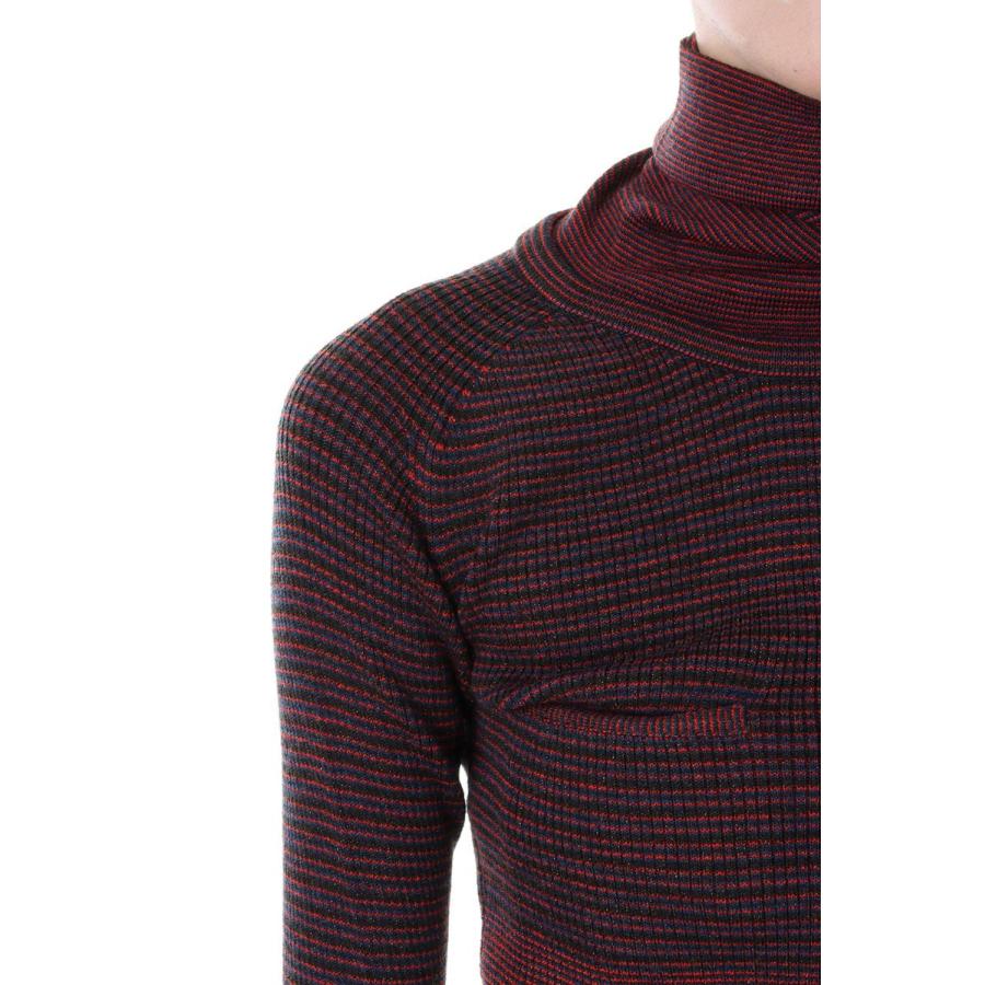 【P5倍 / SALE】Border Lame Turtleneck Rib-RED(23AW-8-N) Jun Mikami(ジュンミカミ) | JUN MIKAMI | 03