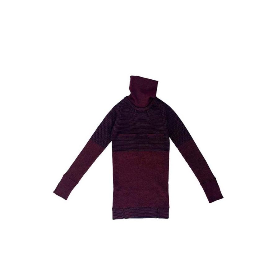 【P5倍 / SALE】Border Lame Turtleneck Rib-RED(23AW-8-N) Jun Mikami(ジュンミカミ) | JUN MIKAMI | 05