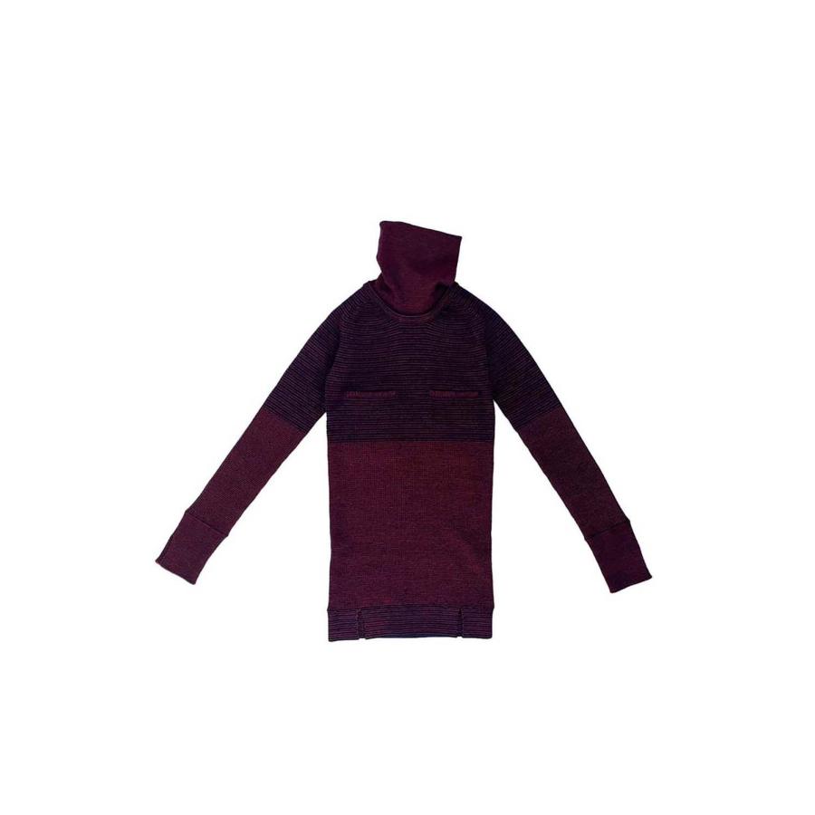 【P5倍 / SALE】Border Lame Turtleneck Rib-RED(23AW-8-N) Jun Mikami(ジュンミカミ) | JUN MIKAMI | 05
