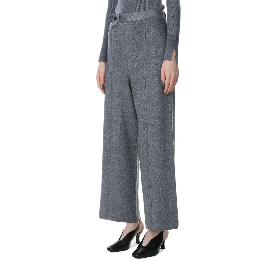 【P5倍 / SALE】Lame Knit Pants-SILVER(23AW-10-N) Jun Mikami(ジュンミカミ) | JUN MIKAMI | 01