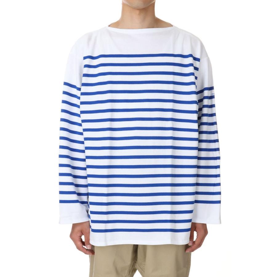 【P5倍 / SALE】WIDE BODY BOAT NECK L/S P.O. - WHITE×BLEU (6130) ORCIVAL - Men -(オーシバル) | ORCIVAL
