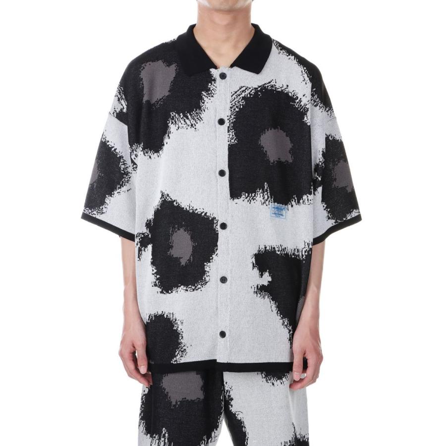 Abstract Flower Knit Shirts -WHITE(LEK083) LEGENDA(レジェンダ) :20145502