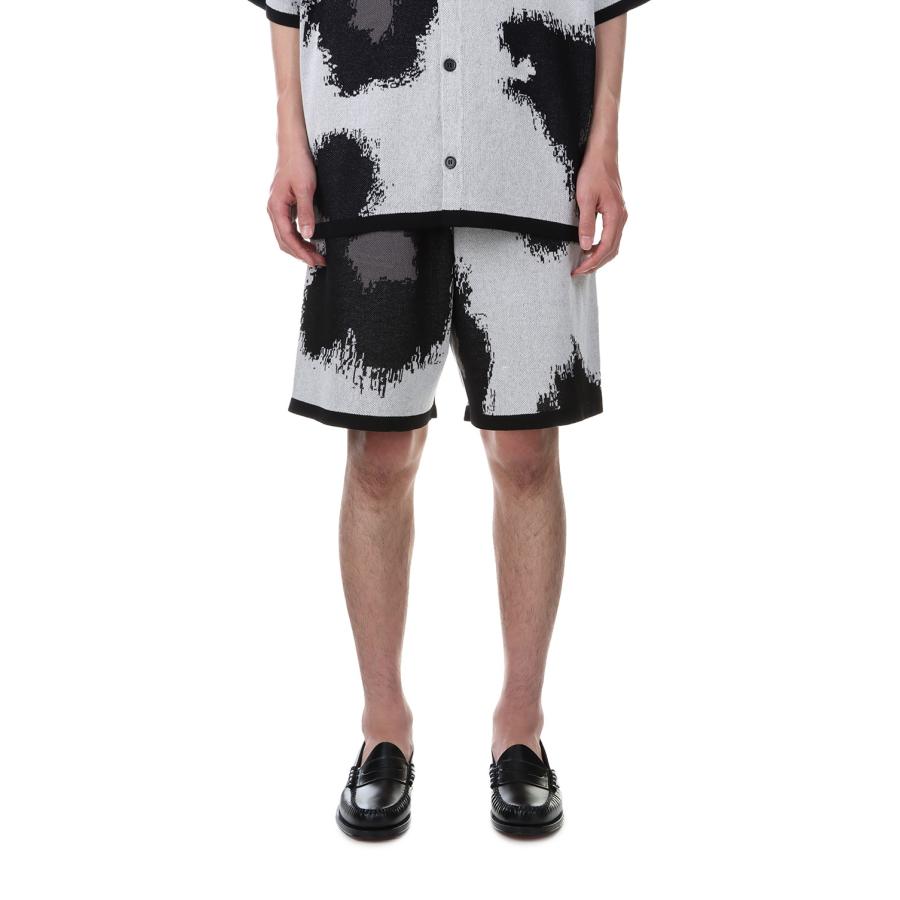 【P5倍】Abstract Flower Knit Shorts -WHITE(LEP227) LEGENDA(レジェンダ) | LEGENDA