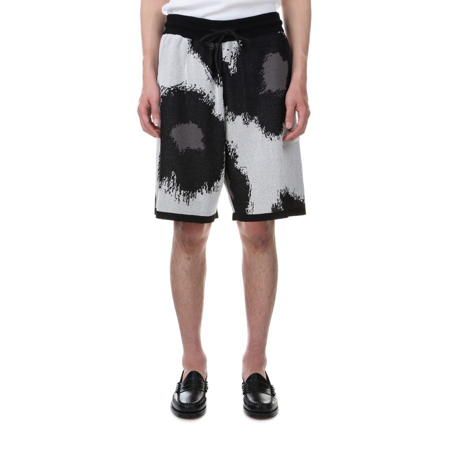 【P5倍】Abstract Flower Knit Shorts -WHITE(LEP227) LEGENDA(レジェンダ) | LEGENDA | 01