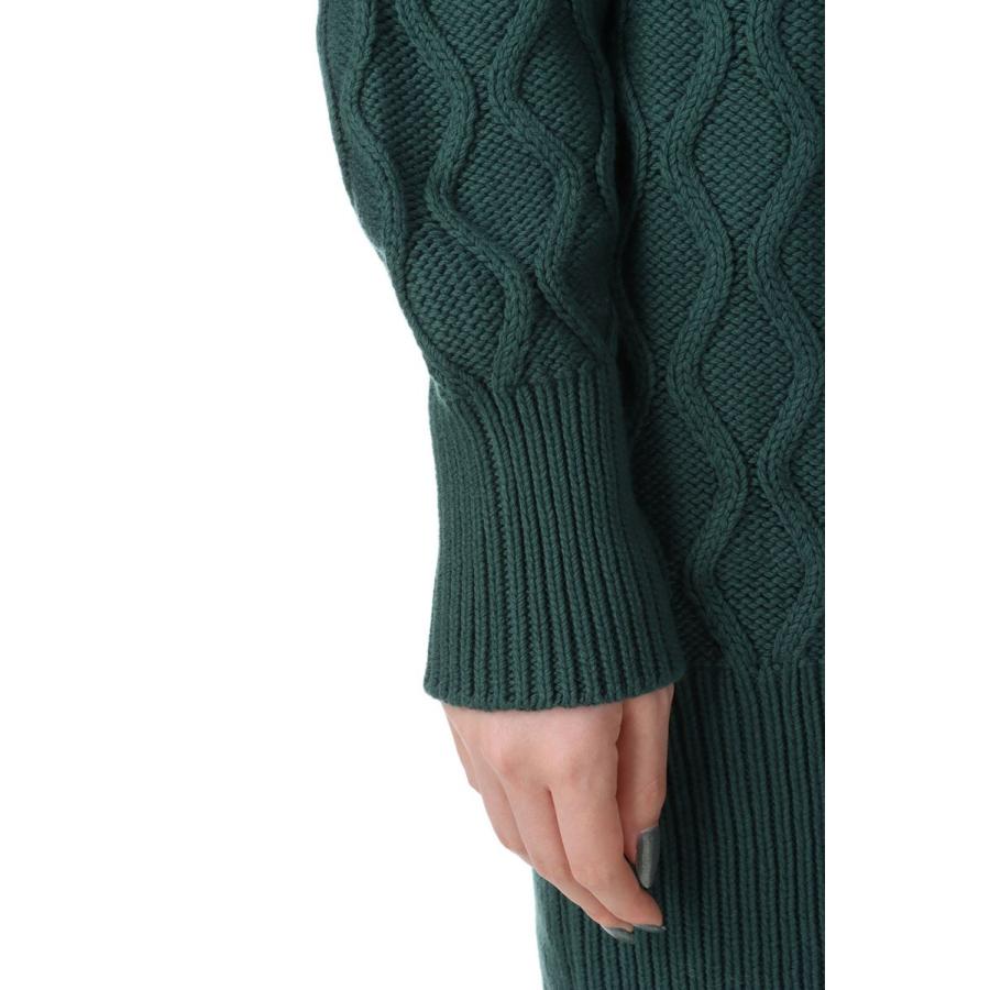 Cotton Cable Open Shoulder Pullover-Trekking Green(K1921) GANNI(ガニー) | GANNI | 04