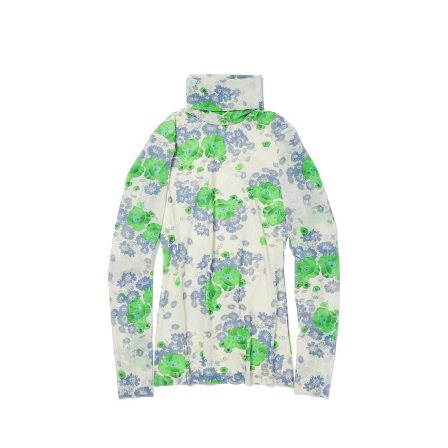 Printed Mesh Long Sleeve Rollneck-Egret(T3496) GANNI(ガニー) | GANNI | 06