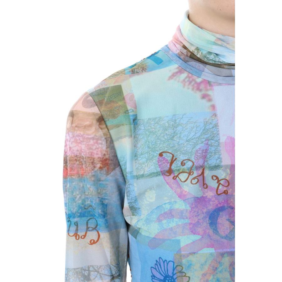 Printed Mesh Long Sleeve Rollneck-Wild Orchid(T3594) GANNI(ガニー) | GANNI | 04