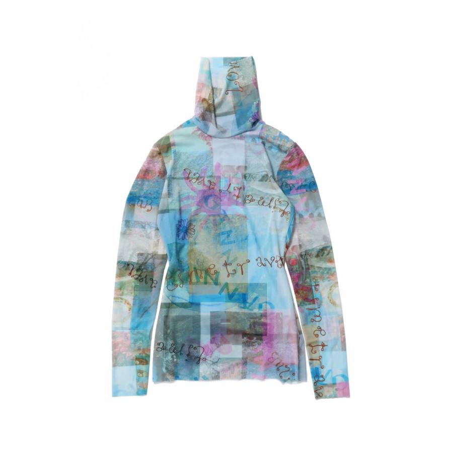 Printed Mesh Long Sleeve Rollneck-Wild Orchid(T3594) GANNI(ガニー) | GANNI | 06