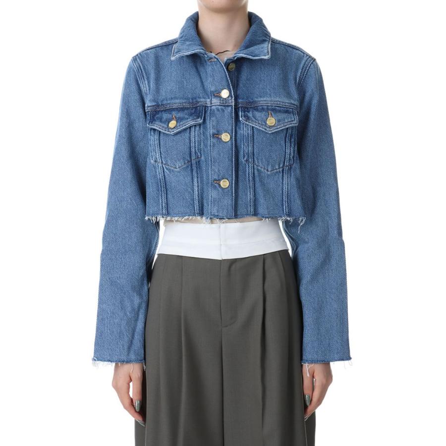 【P5倍 / SALE】One size 3 38 Heavy Denim Cropped Trucker Jacket-Light Blue Stone(J1287) GANNI(ガニー) | GANNI | 01