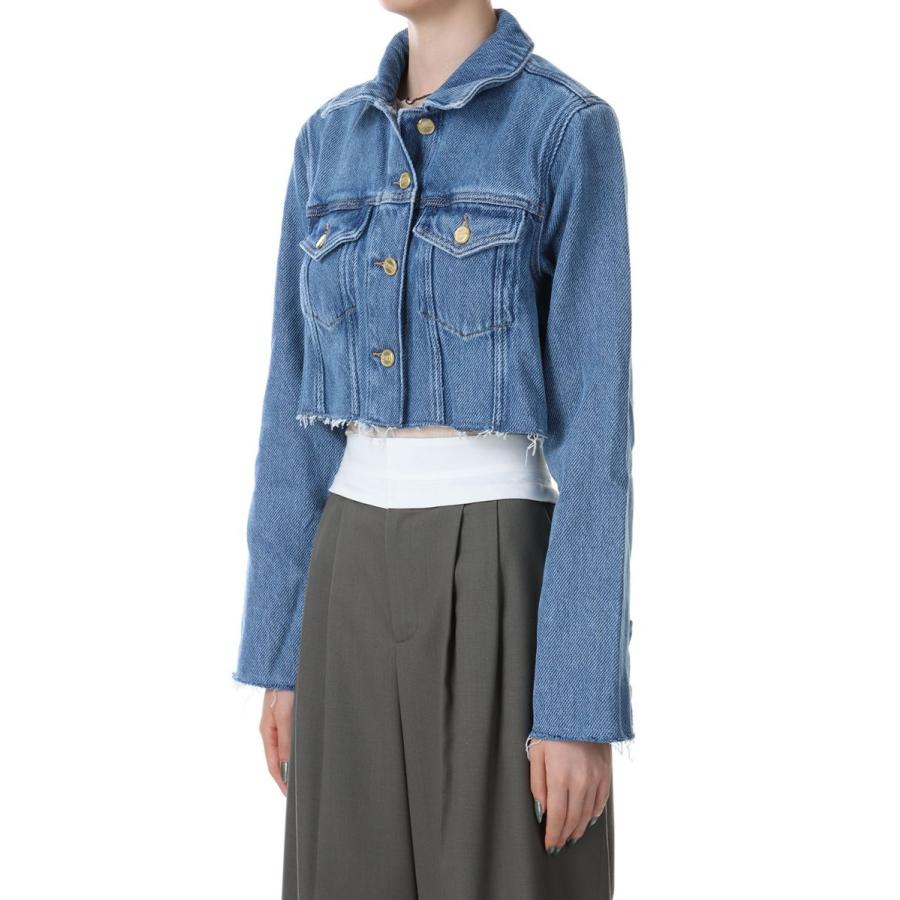 【P5倍 / SALE】One size 3 38 Heavy Denim Cropped Trucker Jacket-Light Blue Stone(J1287) GANNI(ガニー) | GANNI | 02