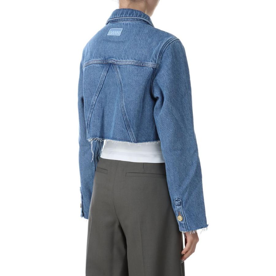 【P5倍 / SALE】One size 3 38 Heavy Denim Cropped Trucker Jacket-Light Blue Stone(J1287) GANNI(ガニー) | GANNI | 03
