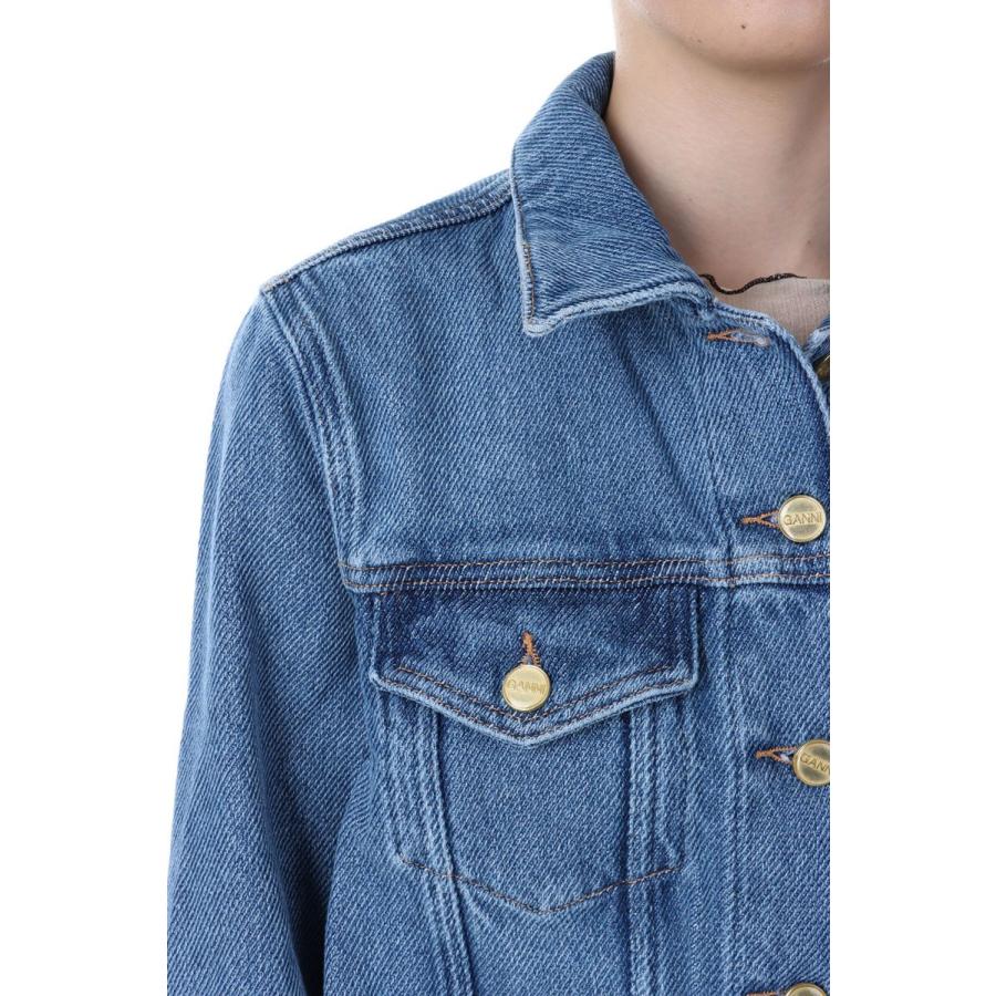 【P5倍 / SALE】One size 3 38 Heavy Denim Cropped Trucker Jacket-Light Blue Stone(J1287) GANNI(ガニー) | GANNI | 04