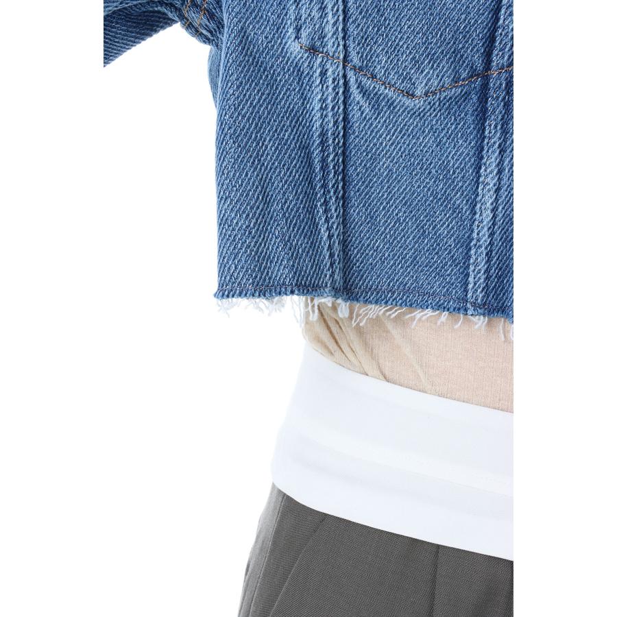【P5倍 / SALE】One size 3 38 Heavy Denim Cropped Trucker Jacket-Light Blue Stone(J1287) GANNI(ガニー) | GANNI | 05
