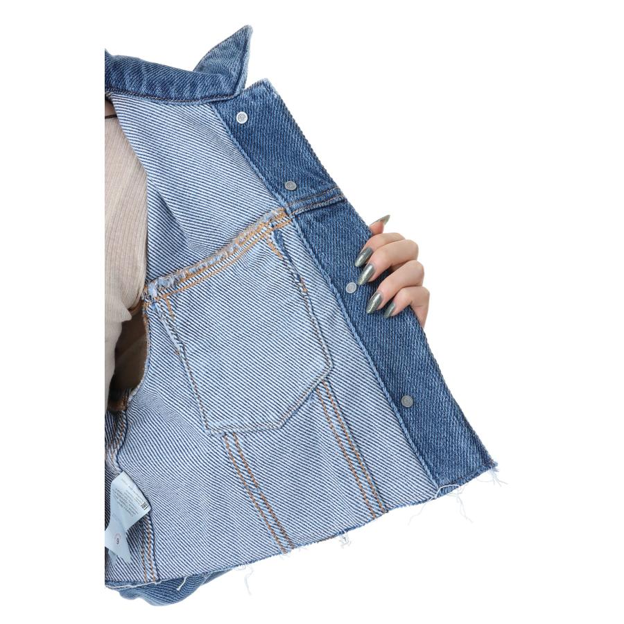 【P5倍 / SALE】One size 3 38 Heavy Denim Cropped Trucker Jacket-Light Blue Stone(J1287) GANNI(ガニー) | GANNI | 07