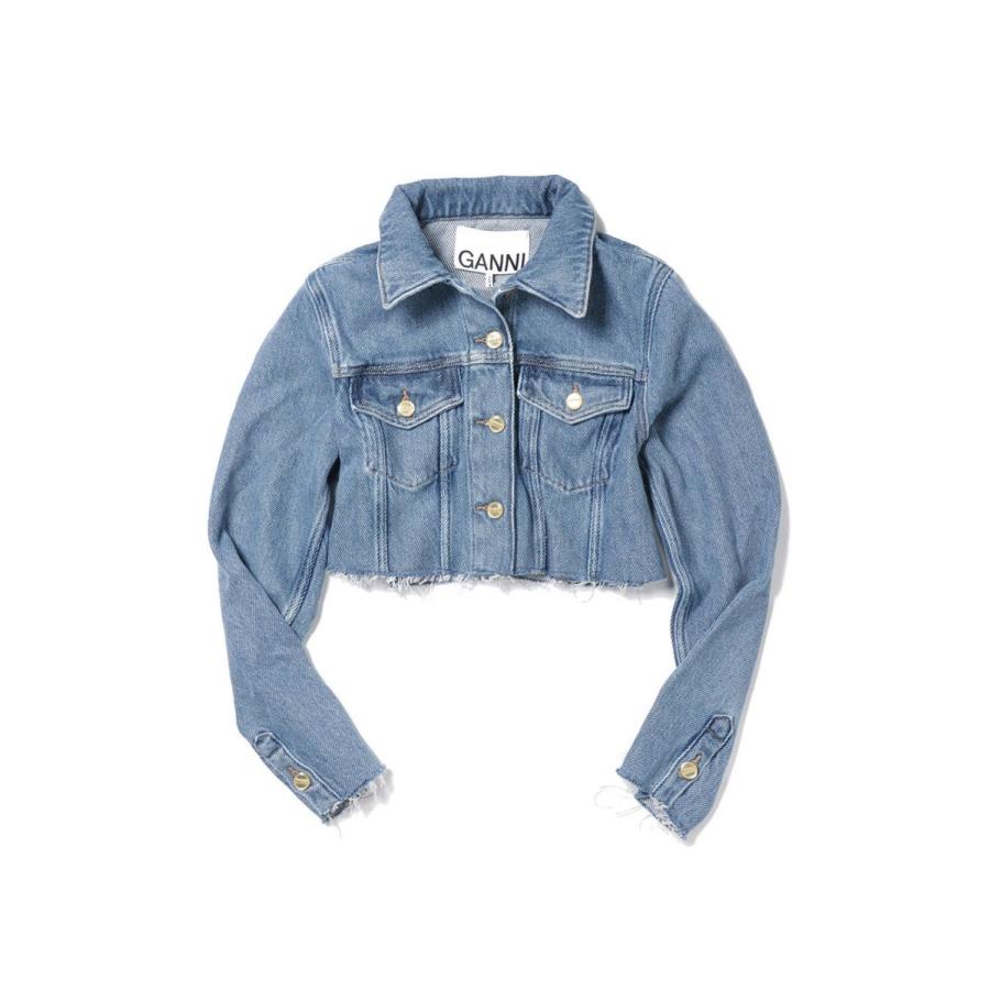 【P5倍 / SALE】One size 3 38 Heavy Denim Cropped Trucker Jacket-Light Blue Stone(J1287) GANNI(ガニー) | GANNI | 08