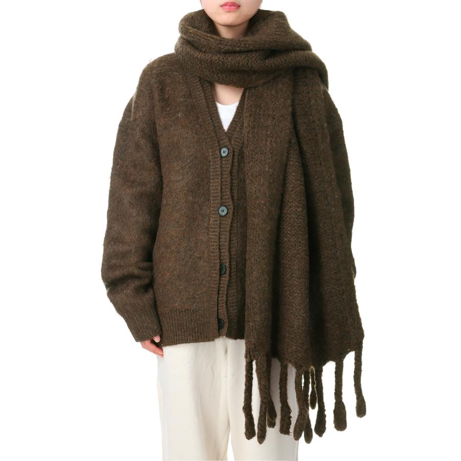 TODAYFUL 【SALE】Brashed Volume Stole -BROWN（12321016) Todayful