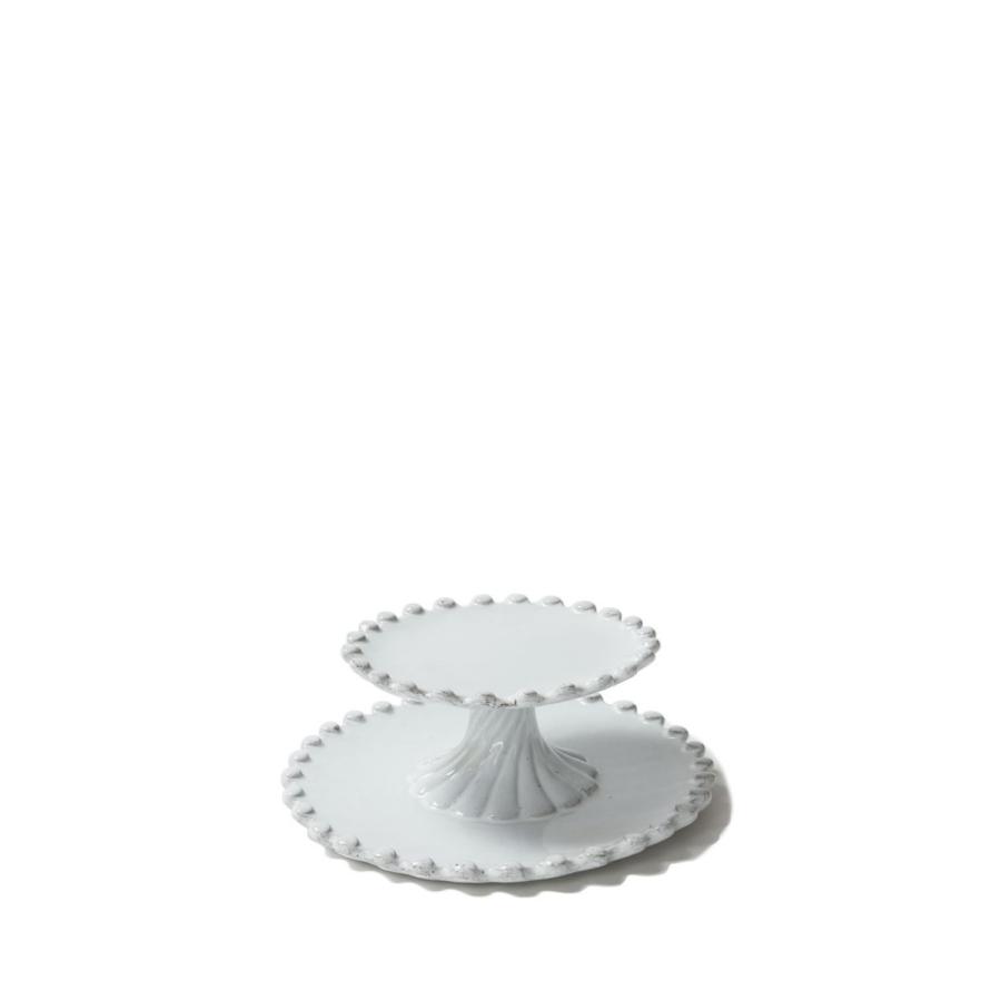 【P5倍】Ad?laide -Two Level Cake Stand / 16.5cm(CPHADL1) Astier de Villatte(アスティエ・ド・ヴィラット) | ASTIER de VILLATTE.