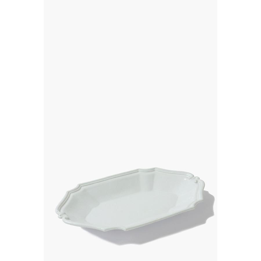 【P5倍】R?gence -Oval Platter / 29cm x 19.5cm(PLTRGN1) Astier de Villatte(アスティエ・ド・ヴィラット) | ASTIER de VILLATTE. | 01